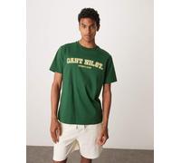 GANT - T-shirt verde con logo stile college 42