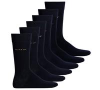 GANT Uomo Calzini, 6er Pacco - D1. Morbido Cotone Calze, Logo, Tinta Unita