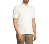 GANT - Camicia a maniche corte regular fit color panna testurizzata-Bianco 52