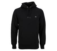 GANT - Felpa con cappuccio nera con logo a stemma-Nero XL
