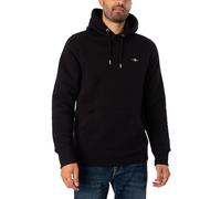GANT Uomo Felpa con Cappuccio Pullover Normale, Black, L