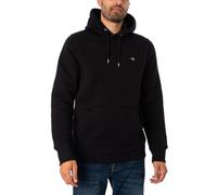 GANT Uomo Felpa con Cappuccio Pullover Normale, Black, S