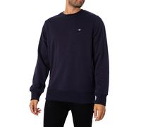 GANT Uomo Felpa con scudo regolare, Blu