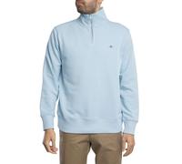 GANT Uomo Felpa con Zip 1/4 Regular Shield, Fresh Blue, XL