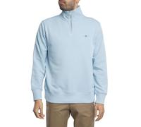 GANT Uomo Felpa con Zip 1/4 Regular Shield, Fresh Blue, XL