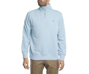 GANT Uomo Felpa con Zip 1/4 Regular Shield, Fresh Blue, XL