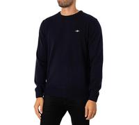 GANT Uomo Felpa in Lana d'Agnello Superfine, Blu, XL