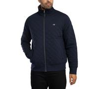 GANT Uomo Giacca con cerniera e collo in velluto trapuntato, Blu