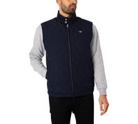 GANT Uomo Gilet trapuntato a vento, Blu