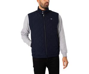 GANT Uomo Gilet trapuntato a vento, Blu