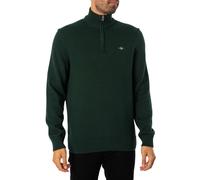 GANT Casual Cotton Mezza Zip Maglione, Tartan Verde, XXL Uomo