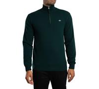 GANT Superfine Lambswool Half Zip Pullover, Tartan Verde, XL Uomo