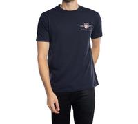 GANT Uomo Maglietta con Scudo D'Archivio Regolare, Evening Blue, M