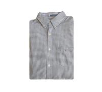 Gant Uomo Persian Blu Tech Prep Pique Quadri Camicia Aderente 364662 Size M Nwt