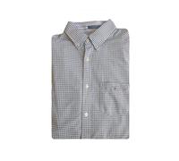 Gant Uomo Persian Blu Tech Prep Pique Quadri Camicia Aderente 364662 Size M Nwt