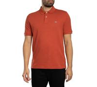 GANT Uomo Polo regolare in piqué con scudo, Rosso