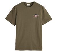 GANT Uomo T-Shirt - REG ARCHIVE SHIELD EMB, Collo Rotondo, Maniche Corte, Ricamo