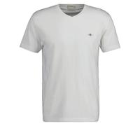 GANT Uomo T-Shirt Scollo A V, Slim Fit - Sottile Shield T-shirt Manica Corta, C
