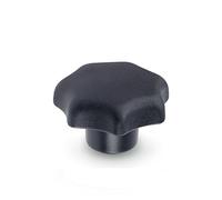 Ganter Norm elementi DIN 6336 KT-M5 25 K Stella Manopole con filettatura Boccola, nero, DIN 6336-KT-80-M16-K