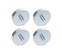 Ganter Norm elementi GN 50.3-10 ND M4 - Halte Magnete con filettatura esterna, argento, 4 pezzi