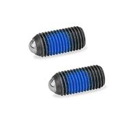 Ganter Norm elementi GN 615.3-K M16 PFB - federnde Stampa pezzi con filettatura fusibile, Nero, 2 pezzi