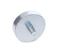 Ganter Norm elementi | HALTE Magnete con filettatura maschio - GN 50.3 | duro in ferrite, argento, GN 50.3-HF-63-M6