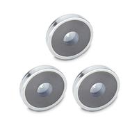 Ganter Norm elementi - Halte Magnete con foro - GN 50.4 - Magnet densità duro in ferrite, argento, GN 50.4-HF-32