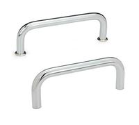 Ganter Norm elementi | maniglie - GN 425 | Diametro: 8 mm | Acciaio Cromato | 2 pezzi, argento, GN 425-8-64-CR