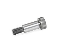Ganter Norm elementi - Pass viti con Bund, Argento, 15 pezzi, argento, ISO 7379-12-M10-25
