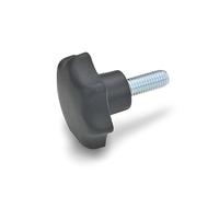 Ganter Norm elementi Stella manico viti, 20 pezzi, nero, opaco, 32 GN 6336.4 ST M6 - 25