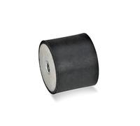 Ganter Norm elementi | tampone PARACOLPO - GN 351 | con 2 filettature interne | caucciù naturale, nero, GN 351-8-8-M3-EE-55
