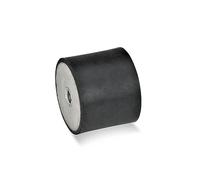 Ganter Norm elementi | tampone PARACOLPO - GN 351 | con 2 filettature interne | caucciù naturale, nero, GN 351-30-30-M8-EE-55