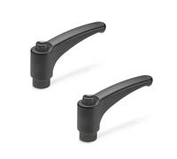 Ganter Normelemente , 2 leve di serraggio in plastica, presa in ottone, GN 603-63-M6-DSG, filettatura M6
