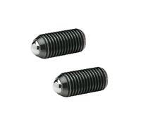 Ganter Normelemente 3-M20-K Pezzo di Pressione a Molla GN 615.3-M16-KS-PFB con Blocco filettato, Nero, Gewinde d1: M20, Set di 2 Pezzi