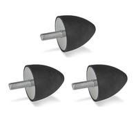 Ganter Normelemente | 3 pezzi | GN 353-30-30-M8-S-55 | Gomma
