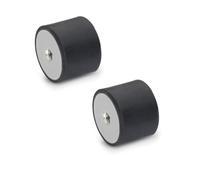 Ganter Normelemente 451-20-20-M6-EE-55 GN 451 | 2 pezzi, nero, d1: 20 h1: 20 d2: M6