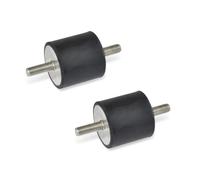 Ganter Normelemente 451-25-20-M6-SS-55 GN 451 | 2 pezzi, nero, d1: 25 h1: 20 d2: M6 x 18