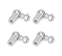Ganter Normelemente 71802-10-M6-CS, 4 pezzi, giunto angolare DIN 71802, argento, filettatura di collegamento d2: M6