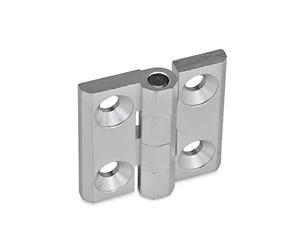 Ganter Normelemente Cerniere - GN 237-AL-40-40-A-EL | alluminio | anodizzato colore naturale | 1 pezzo