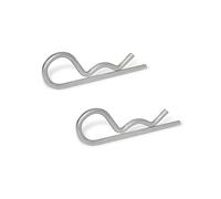 Ganter Normelemente Connettore a molla, in acciaio inox, GN 1024-NI-5-E, 2 pezzi, rotazione semplice, diametro 5 mm