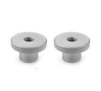 Ganter Normelemente | Dado zigrinato alto - DIN 466-M12-NI | Filettatura: M12 | Acciaio inossidabile | 2 pezzi