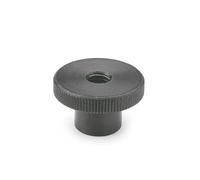 Ganter Normelemente | Dado zigrinato alto - DIN 466-M5 | Acciaio brunito | 20 pezzi
