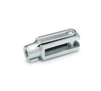 Ganter Normelemente | Giunti forcella - GN 751-10-20-M10-B | Con bulloni a molla a scatto | Acciaio zincato, blu passivato | 5 pezzi