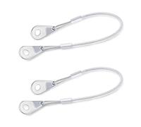 Ganter Normelemente GN 111.2-200-C-TR Corda di Fissaggio, Confezione da 2, Argento, Länge: 200 mm