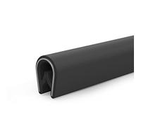 Ganter Normelemente GN 2184-17,5-SW-20 - Profilo di protezione per bordi, colore: nero, altezza: 17,5 mm
