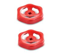 Ganter Normelemente, GN 227.6-ST-90-V9-RT, maniglia per valvola, valvola di intercettazione, 2 pezzi, diametro 90 mm, quadrato V9