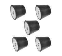 Ganter Normelemente GN 253-25-M6-55 | Tampone di arresto con filettatura interna |, Nero, d1: 25mm Gewinde d2: M6