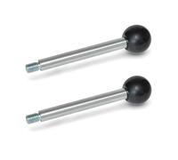 Ganter Normelemente GN 310-10-125-A-ZB Bottoni a Sfera in, Diametro Asta D1: 10 mm, Länge l: 125mm, Set di 2 Pezzi
