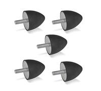 Ganter Normelemente GN 353-20-24-M6-S-55 Tampone d'urto con Vite, Nero, Gewinde d2: M6