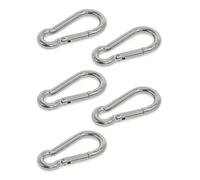 Ganter Normelemente GN 5299-C-60-A4-BL Moschettone in acciaio, Argento, Länge l: 60mm offenes Auge